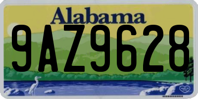 AL license plate 9AZ9628