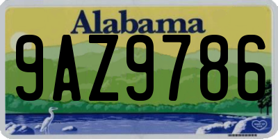 AL license plate 9AZ9786
