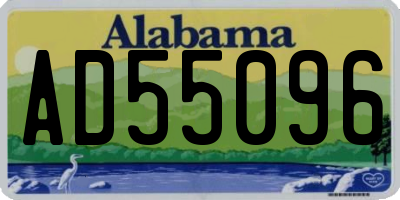 AL license plate AD55096