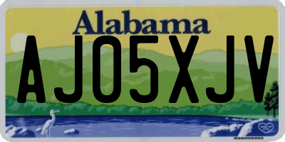 AL license plate AJ05XJV
