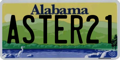 AL license plate ASTER21