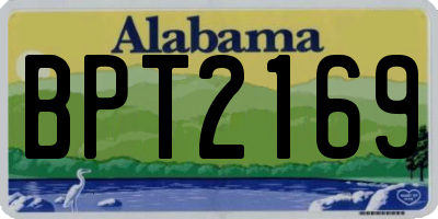 AL license plate BPT2169