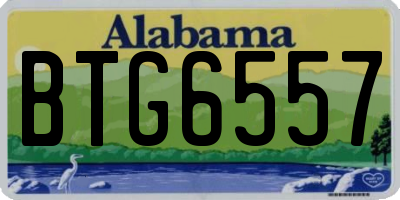 AL license plate BTG6557