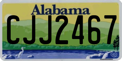 AL license plate CJJ2467