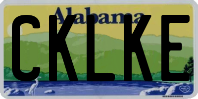 AL license plate CKLKE