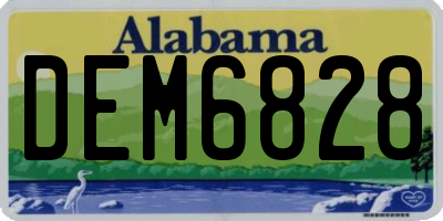 AL license plate DEM6828