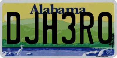 AL license plate DJH3R0