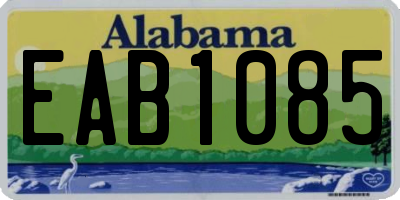 AL license plate EAB1085