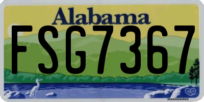 AL license plate FSG7367