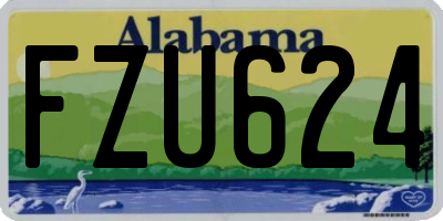 AL license plate FZU624