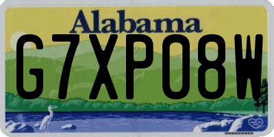 AL license plate G7XP08W