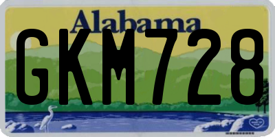 AL license plate GKM728