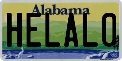 AL license plate HELALO