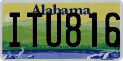 AL license plate ITU816