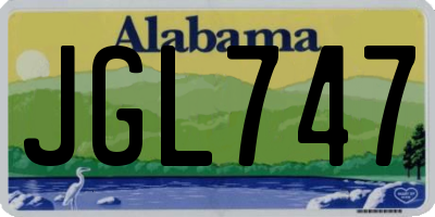 AL license plate JGL747