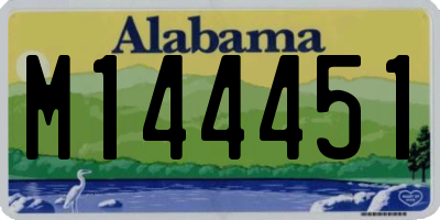 AL license plate M144451