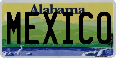 AL license plate MEXICO