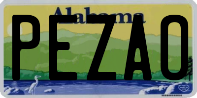 AL license plate PEZAO