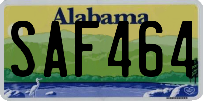AL license plate SAF464