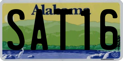 AL license plate SAT16