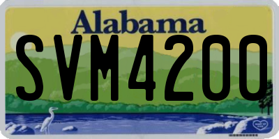 AL license plate SVM4200