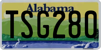 AL license plate TSG280