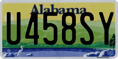 AL license plate U458SY