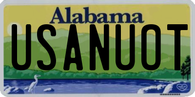 AL license plate USANUOT