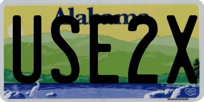 AL license plate USE2X