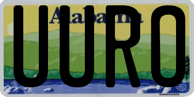 AL license plate UURO