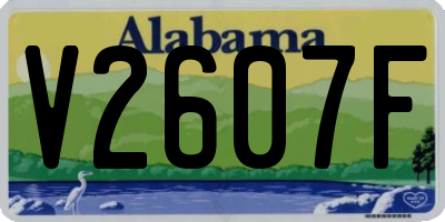 AL license plate V2607F