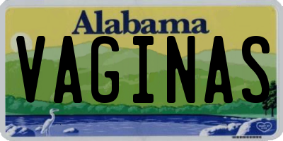 AL license plate VAGINAS