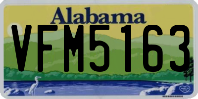 AL license plate VFM5163