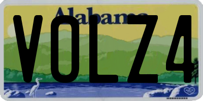 AL license plate VOLZ4