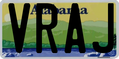 AL license plate VRAJ