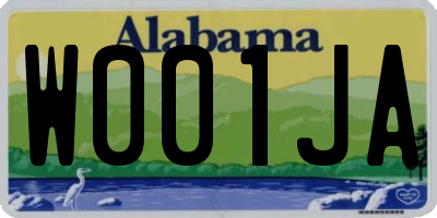 AL license plate W001JA