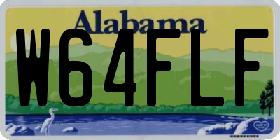 AL license plate W64FLF