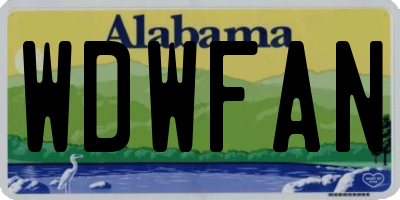 AL license plate WDWFAN