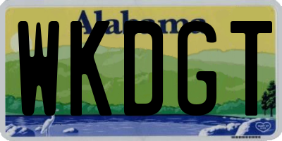 AL license plate WKDGT