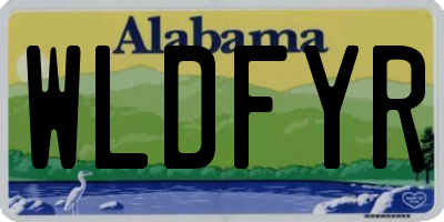 AL license plate WLDFYR