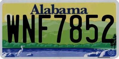 AL license plate WNF7852