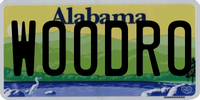 AL license plate WOODRO