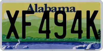 AL license plate XF494K