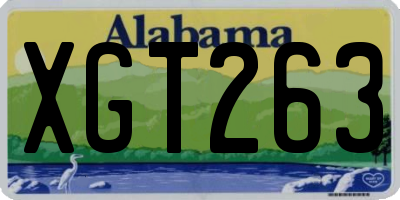 AL license plate XGT263