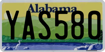 AL license plate YAS580