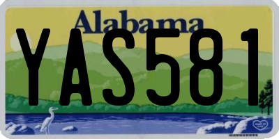 AL license plate YAS581