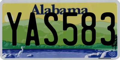 AL license plate YAS583