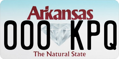 AR license plate 000KPQ