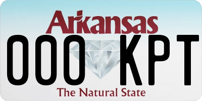 AR license plate 000KPT