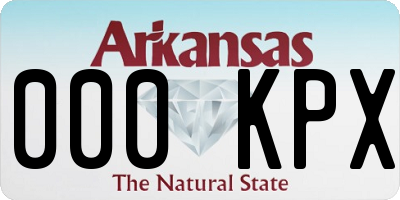 AR license plate 000KPX